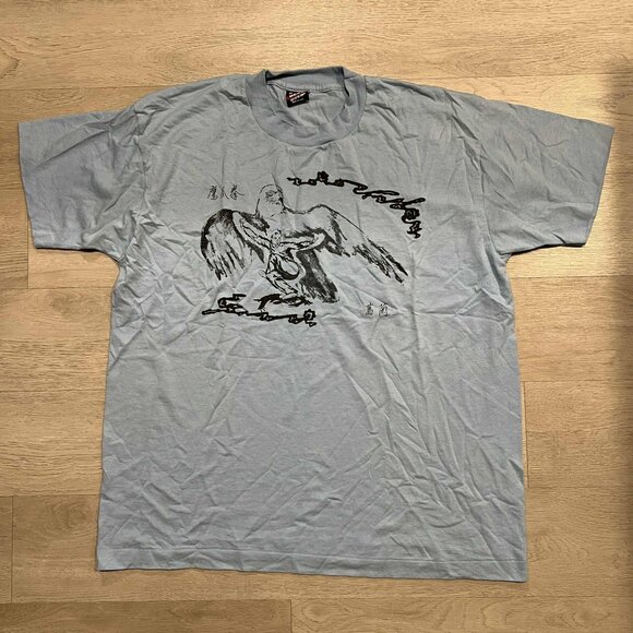 Vintage 90s Single Stitch Claw Kung Fu Martial Arts Graphic Tee Shirt - Picture 1 of 5
